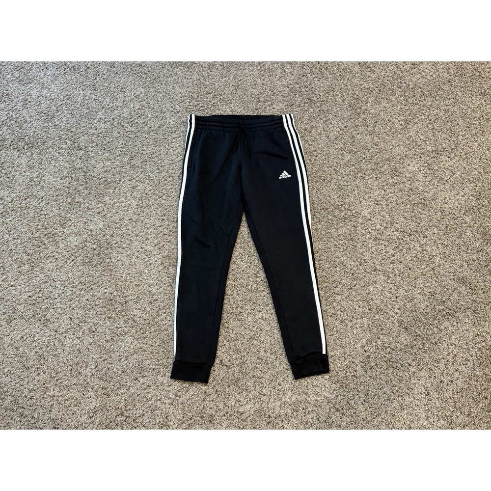 Adidas Originals Men's Classics 3-Stripes Joggers Sweatpants Black Size Medium